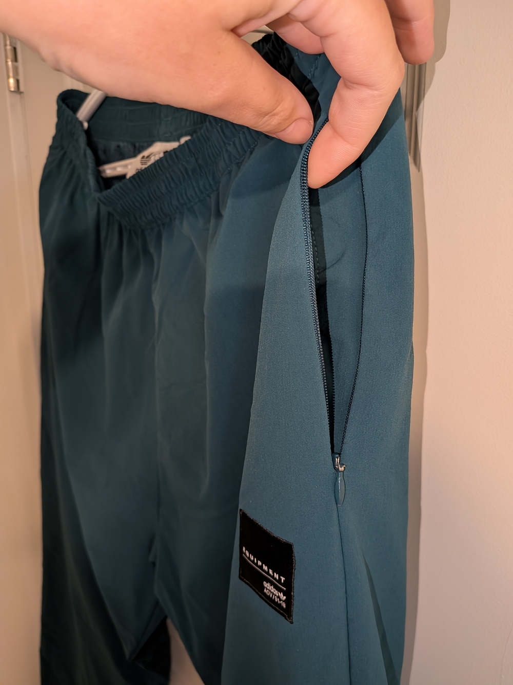 adidas Teal Women's nylon Pants - Picture 6 of 6